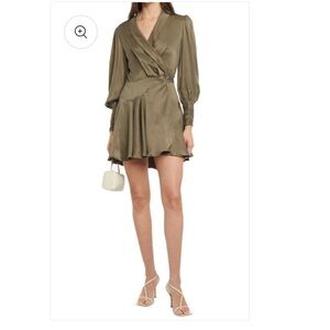 Zimmermann Silk Dress Olive Green Size 1